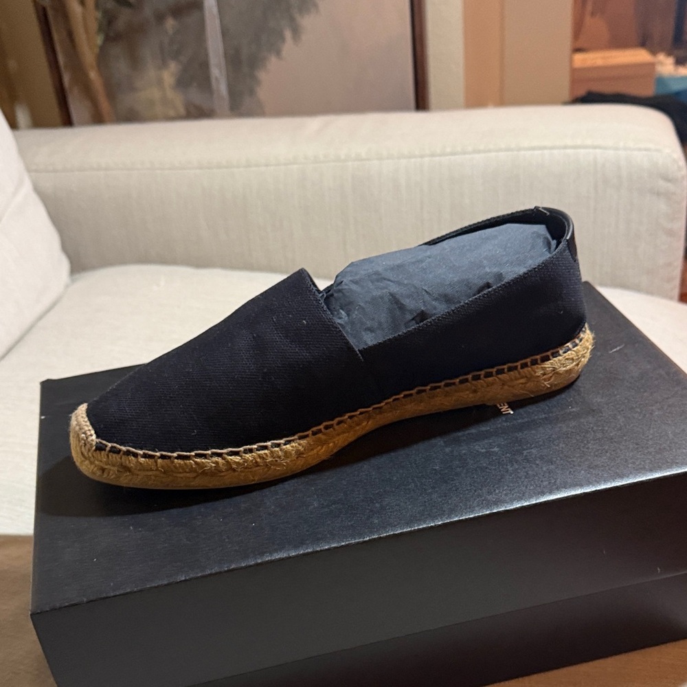 Saint Laurent Black Canvas Loafers - Picture 3 of 7